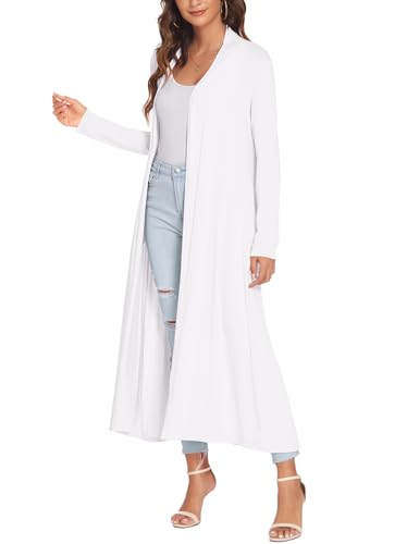 Image of Bluetime Women Floor Length Open Front Cardigan