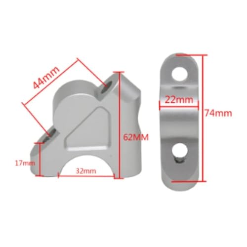 Pontets guidon réhausse 32 mm : élévateur de guidon de moto universel