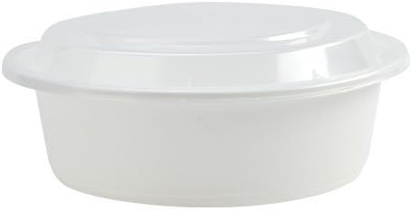 Contenedores blancos redondos profundos de alta calidad, 32 onzas (paquete de 6), diseño apilable y a prueba de fugas, perfectos para preparación de