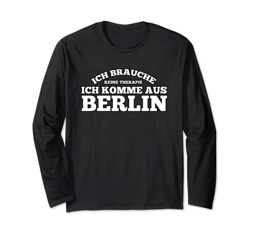 Camiseta de Berlín con texto en alemán 'Berlín 030 Hauptstadt Manga Larga