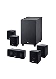 Magnat Cinemotion 510 | Kompaktes 5.1 Heimkinosystem mit aktivem Subwoofer  | Einfache ‚AV-plug & play’-Bedienung - schwarz