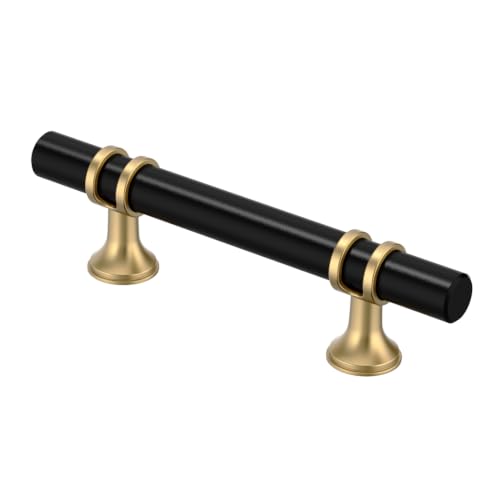 Alzassbg 3" Black and Champagne Bronze Cabinet Pulls 10 Pack, AL3097BM
