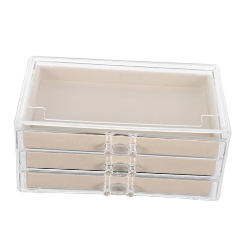 Gatuida Organizador de Joyas con Transparentes Caja Apilable Antipolvo para Collares Pulseras y Anillos Tocador Compacto para Dormitorio y Armario