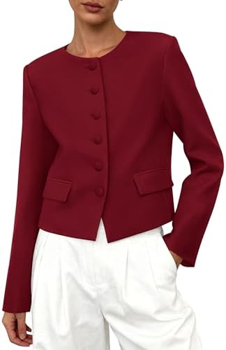 PRETTYGARDEN Women Blazers Business Casual Outfits 2025 Fall Fashion Long Sleeve Professional Office Work Suit Jacket Clothes