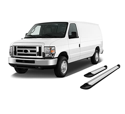 Eslaboneras Black Horse Plata para Ford E-150 02-14 miniatura 4