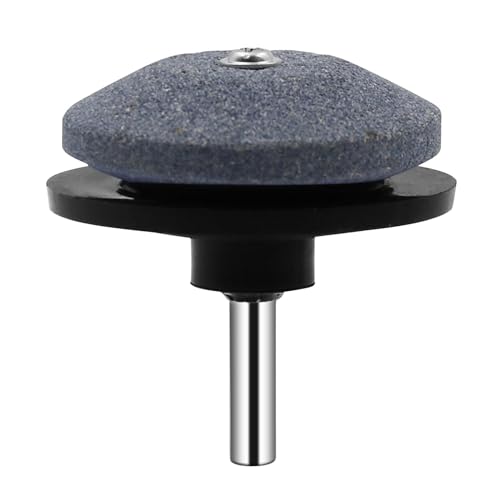 Schärfer für Stumpfe Rasenmähermesser, Schärfer für Gartengeräte, Rasenmäher Messerschärfer, Universelle Rasenmäher Schleifer, Rasenmäher Spitzer Schleifrad Stein (1, Schwarz)