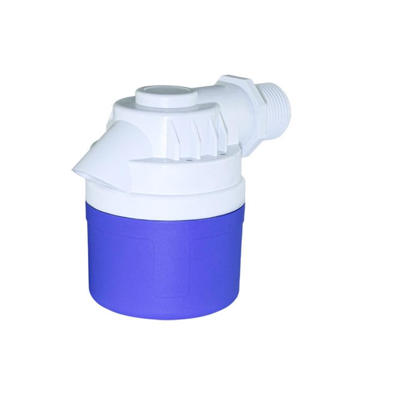 compact pvc float valve | automatic water level control, durable nylon body, pvc float valve for tanks, cisterns, aquariums etc. | space-saving | (2", horizontal, maximum)