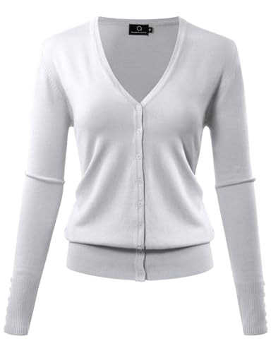 Image of Allsense Women's Long-Sleeve V-Neck Cardigan Sweater | Button Down, Lightweight Soft Knit