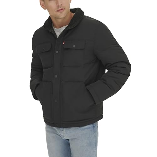 Levi's Men's Woodsman Sherpa Collar Puffer Jacket (Regular and Big & Tall Sizes)2