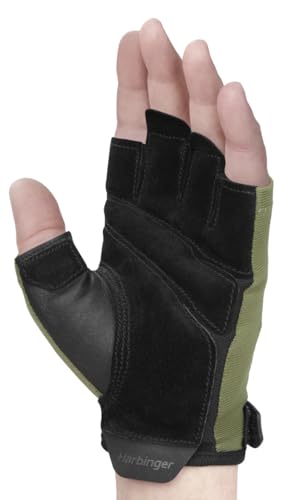 Harbinger Power Weightlifting Gloves, Padded genuine leather palm provides firm grip with reinforced high-touch areas - Image 4