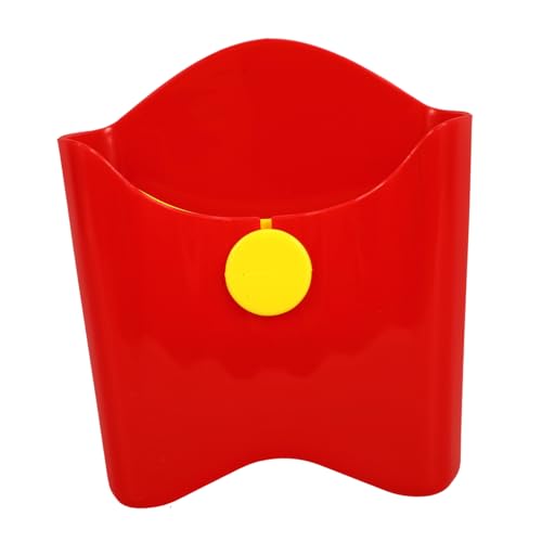 SOLUSTRE Snack Storage Box Fries Holder Portable Reusable French Fries Snack Cups Multipurpose Serve French Fry Serving Food Holder Popcorn Holders Take-out Snack Boxes Charcuterie Pp Red