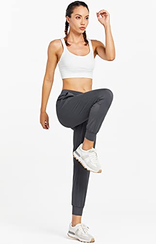 Image of Libin Women's Joggers Pants Athletic Casual Sweatpants Petite /Regular /Tall | Running, Workout, Gym, Yoga, Lounge, Travel, Golf Clothes with Pockets, 4 way stretch, Tapered, Dance Trousers