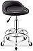 JYHZ Taboret barowy taboret na kółkach, obrotowy regulowany taboret z kółkami do domu, spa, salonu, urody, sklepu, masażu (2 kolory) (kolor: Czarny) (kolor: Czarny)