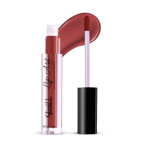 Image of Glam21 Lip Art Non-Transfer Matte Liquid Lipstick | Lightweight, Long-Lasting | Waterproof & Smudge-Proof Lip Colour | Intense Pigment | 3gm -Cat Fight-15