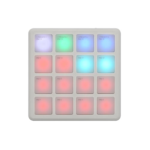 M-VAVE MIDI Controller Drum Pad Wireless Bluetooth MIDI Keyboard 16 Strike Pad Velocity Sensitive...