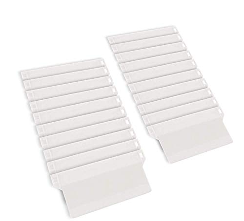 Pesas verticales para persianas de alta resistencia, juego de 20, 89 mm, repuesto de láminas verticales de repuesto, color blanco