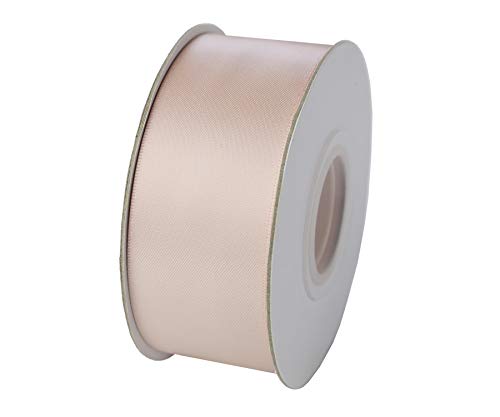 ITIsparkle 38mm Width (11/2") Double Faced Satin Ribbon 22 Meters (Full Reel) Crafts Gift Wrap Floristry - Vanilla Ribbon