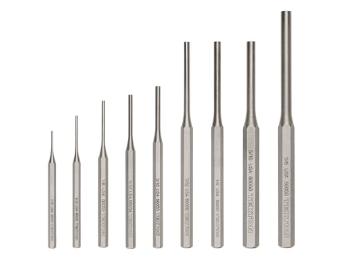 TEKTON Pin Punch Set 9-Piece (1/16-3/8 in.) | PNC92001 | Made in USA