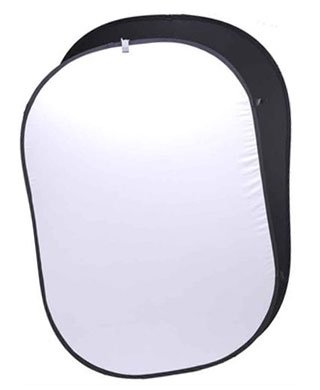 Fondo Plegable Ultralyt Chroma Key Blanco Negro de 150x200cm