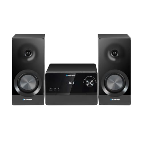 Blaupunkt MS49DAB Micro Stéréo Installation avec DAB+ Bluetooth HDMI ARC CD USB FM Radio 100W RMS Entrée Optique Equalizer Télécommande Écran LED Accueil Système...