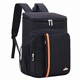 Mochila Térmica Bolsa Térmica De Costa Bag Cooler Portátil Bebidas Alimentos Praia Passeio Parque Piquenique Grande Impermeável Premium Leve Marca ATM (Preto)