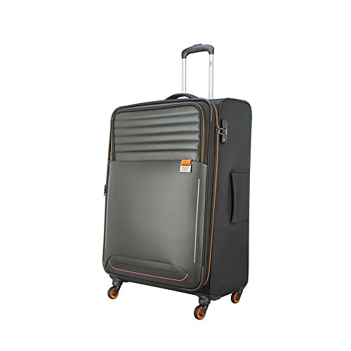 Image of VIP Men's Soft Luggage 55 Cm Polyester Soft 4 Spinner Suitcase (Black, 59 Liters)