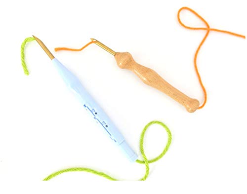 Aroyel Wooden Handle Embroidery Pen Punch Needle Set, Needlework Stitching Kit Include Fabric Threader And Drawstring Bag For Diy Craft Stitching Applique Embellishment #TOP3