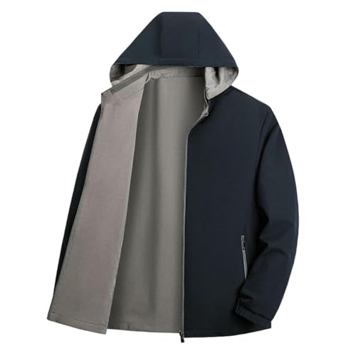 Veste à capuche réversible décontractée pour homme style médiéval de mi-saison