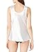 Cinema Etoile Women's Charmeuse Camisole with Medallion Lace, White, X-Large