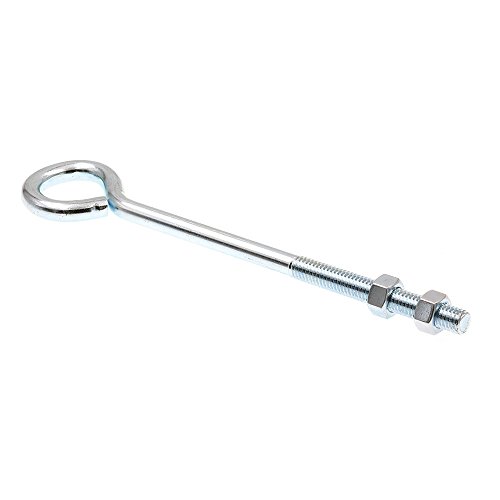 Image of Prime-Line 9066877 Eye Bolts With Nuts, 3 /8 in.-16 X 8 in., Zinc Plated Steel (20 Pack)