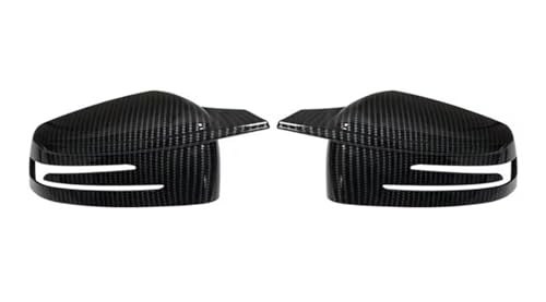 �T�C�h�~���[�J�o�[ �ɓK������ GLC SE�N���X W176 W246 W204 W212 W221 C117 X204 �J�[�{���u���b�N�T�C�h�o�b�N�~���[�J�o�[�L���b�v �Ԃ̃n�E�W���O�L���b�v(Carbon fiber pattern)