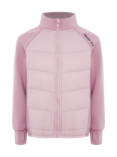 Image of Kids Girls Full Zip Sweatshirt Velvet Fleece Warm Jackets For Autumn Winter Camping Outdoors