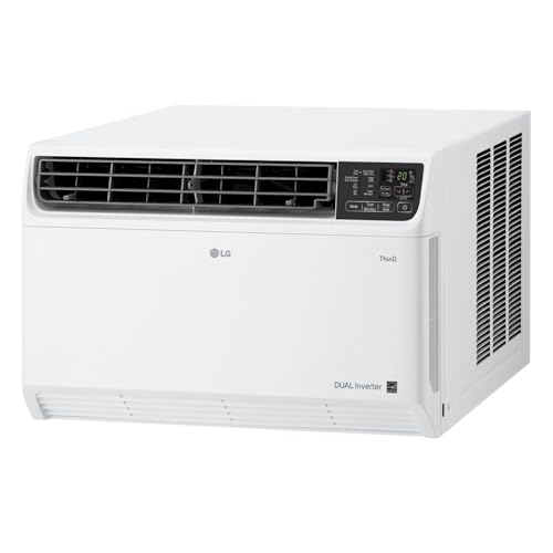 LG 14,000 BTU DUAL Inverter Smart Window Air Conditioner, 115V, Cools 800 Sq. Ft. for Bedroom, Living Room, Apartment, Quiet Operation, ENERGY STAR®, works with LG ThinQ, Amazon Alexa and Hey Google