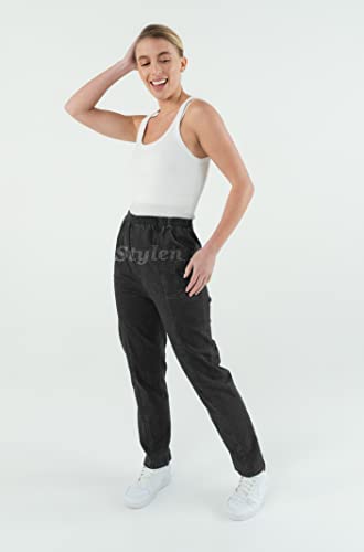 URBAN STITCH Women Jeans Ladies Stretch Trousers High Waist Rise Elasticated Pull On Straight Leg Denim Soft Pants Plus Size Casual Wear - Image 4