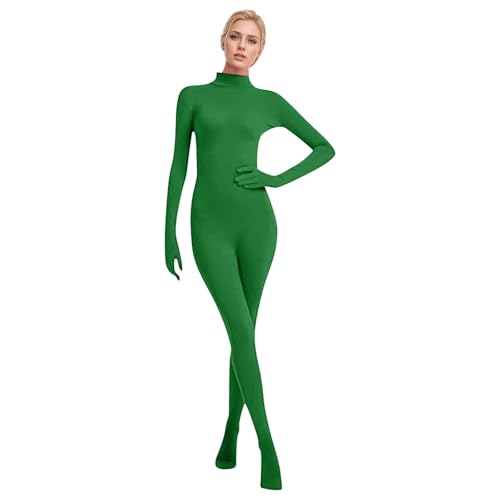 Costume Cosplay pour adulte, Deguisement Seconde Peau, Costume fond vert, Combinaison Intégrale Exposés Yeux et Bouche, Deguisement Halloween Adulte, Pour photo, vidéo, effet spécial, festival