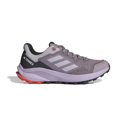 adidas Damen Terrex Rider Gore-TEX Trail Running Shoes Trailrunning-Schuhe, preloved fig/Silver Dawn/orange, 40 EU