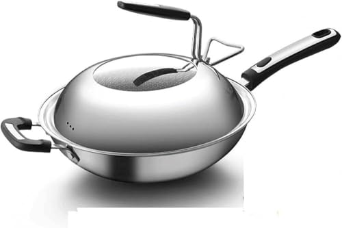 Wok multiuso de acero inoxidable antiadherente 32 cm miniatura 1