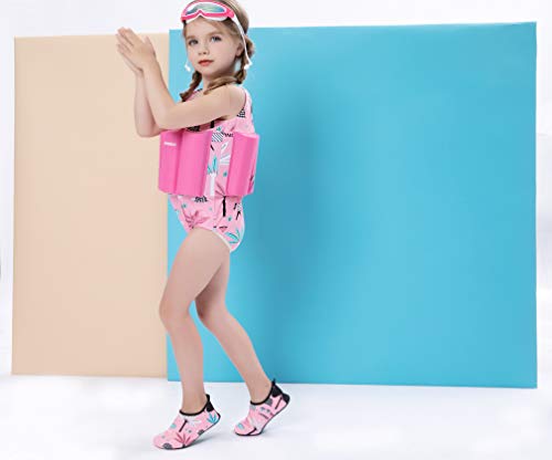 Image of Toddler Kids One-Piece Float Swimsuit with Adjustable Buoyancy UPF 50+ Sun Protection for Beach Pool Boys Girls