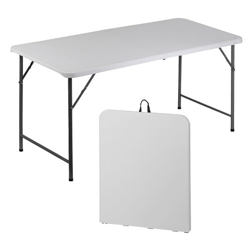 SUPER DEAL Upgraded 6FT Folding Picnic Table for Outdoor, Portable