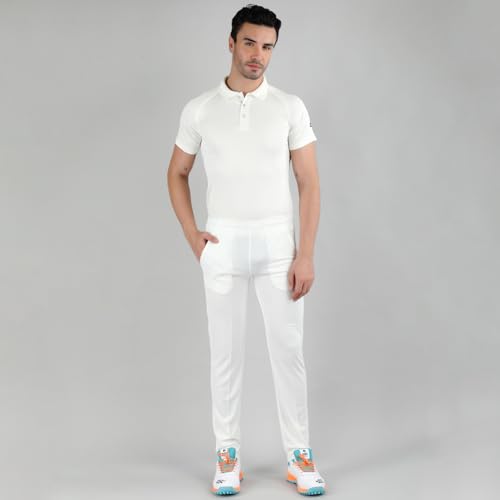 Image of DSC Atmos Half Sleeve Polyester Cricket T-Shirt Size 28 (White /Navy)
