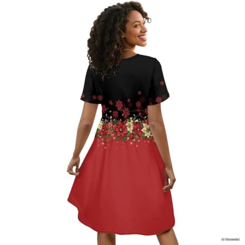 Image of Women's Summer Dresses Short Sleeve Formal Dresses with Pockets | Lightweight Quick‑Dry Soft Comfortable 2026 Fashion Dresses Loose Plus‑Size High‑Waisted