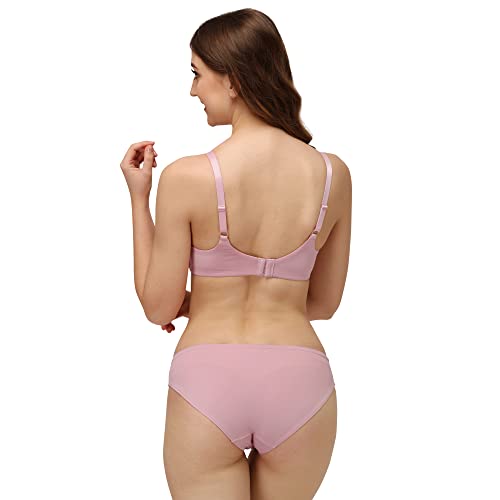 Image of SOIE Women's Full coverage, Padded, Non-wired Seamless Bra with Medium coverage brief