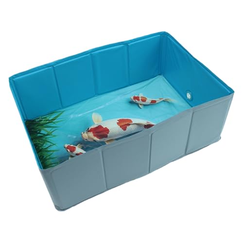 PET -Swimmingpool - zusammenklappbare PVC -Hunde Badewanne quadratische Form, robuste PEH -Waschbade | Faltbares Anti-Skid-Design mit leckerem Build, tragbarer Splash-Pool für Katzen Welpen mittelgroß