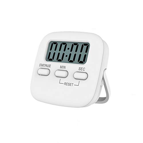 iitrust Minuteur de Cuisine Electronique, Minuteur Digital numérique avec Alarme Sonore Ecran LCD, Compte à Rebours Support Aimanté, pour Cuisine, Étude, Faire des Desserts et Sports, Gestion du temps