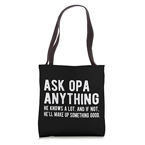 Bolsa Tote Ask Opa Anything Funny Opa Grandpa miniatura 1