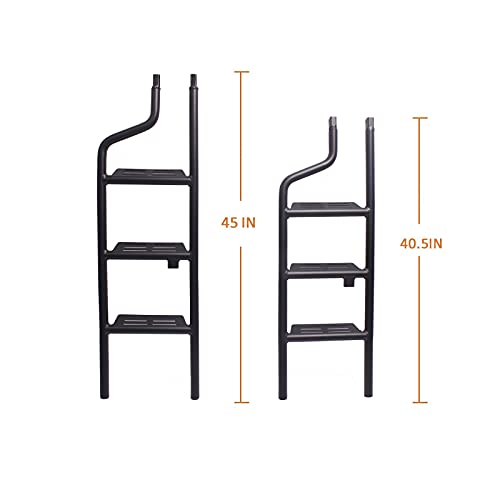 Tzd Tailgate Ladder Foldable Pickup Truck Tailgate Ladder Set Aluminum Alloy Universal Accessories For Truck Easy Install Safe And Convenient (41 In) #TOP3