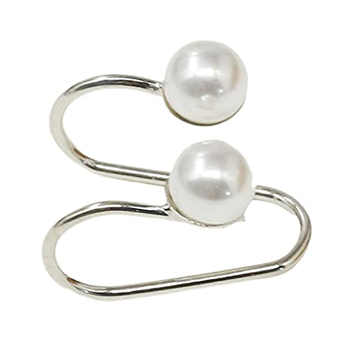 Deliu Boucles d'oreilles en Perles géométriques européennes et américaines en Forme de U Bijoux de Mode hypoallergéniques Boucles d'oreilles pour Femmes Cadeau d'anniversaire en Argent Cover