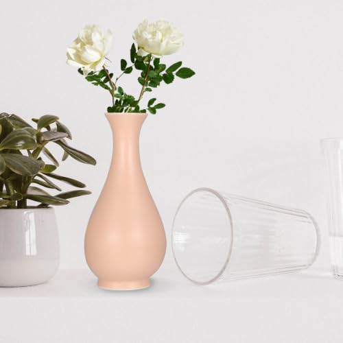 Jarrón de cerámica rosa moderno ABOOFAN macetero decorativo 7