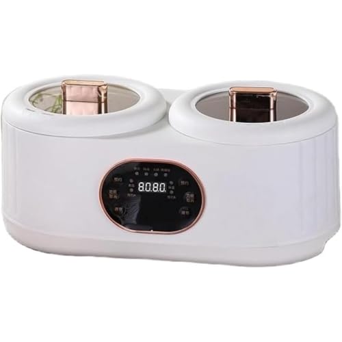 Dearolling ダブルタンク電気炊飯器 多機能ホットポット スマート家庭用全自動保温一体型鴛鴦鍋 保温機能付き非粘着鍋 簡単清掃可能 (蒸し器なし,智能版)
