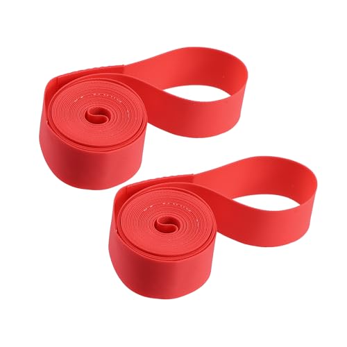 TUCKBOLD 700C 27 Bike Wheel Rim Strip Rim Tape Liner Tube Band PVC Red Pair Automotive Parts